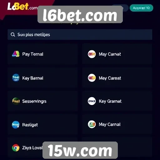 Métodos de pagamento aceitos no l6bet.com
